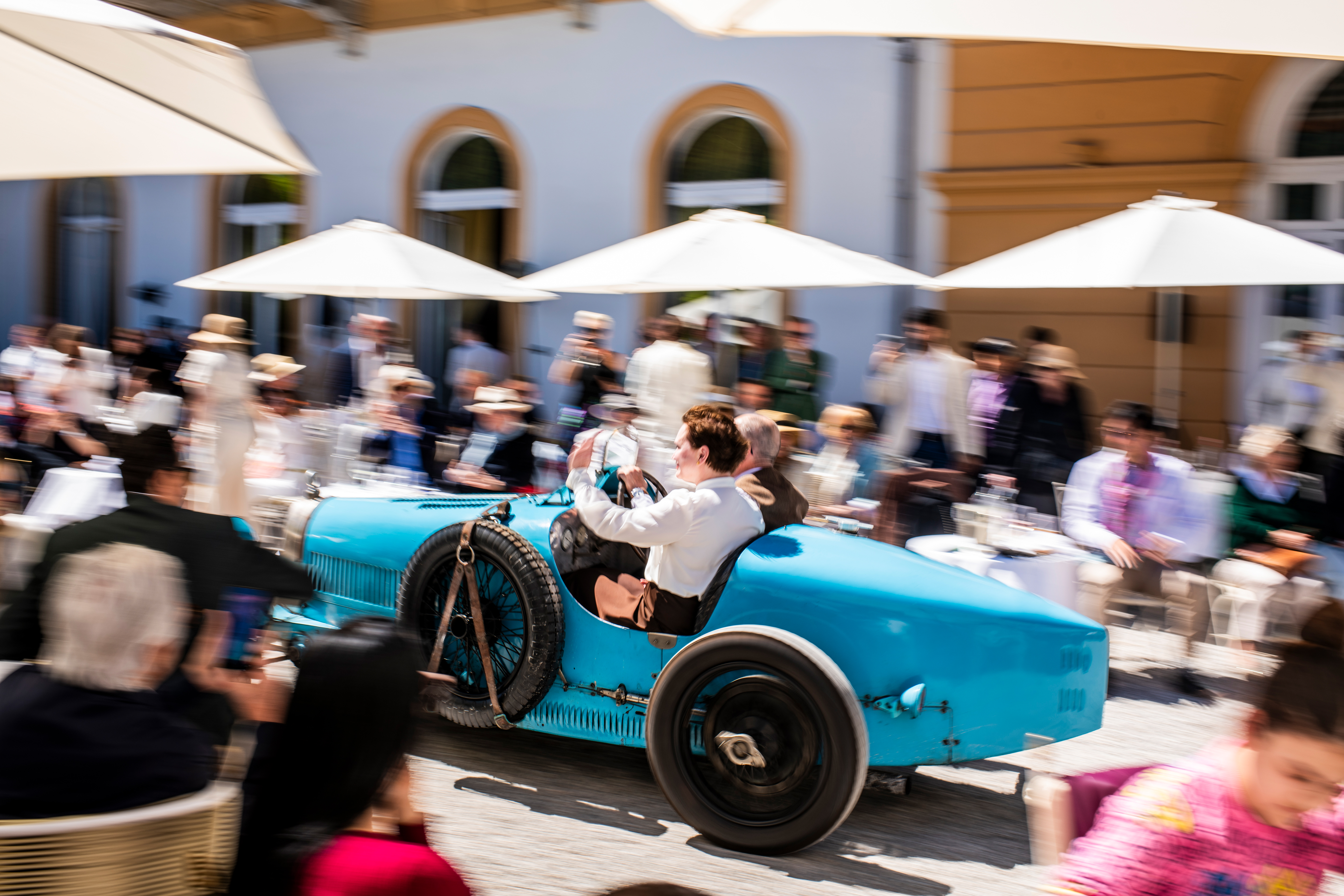 An authentic, unrestored Bugatti Type 37 at the Concorso d'Eleganza Villa d'Este in 2026.